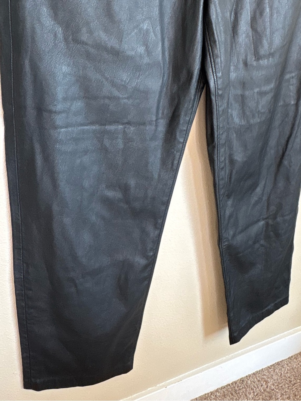 Levi’s Made & Crafted Math Club Slacks Black Faux Leather Slacks Pants 28 - Picture 12 of 16